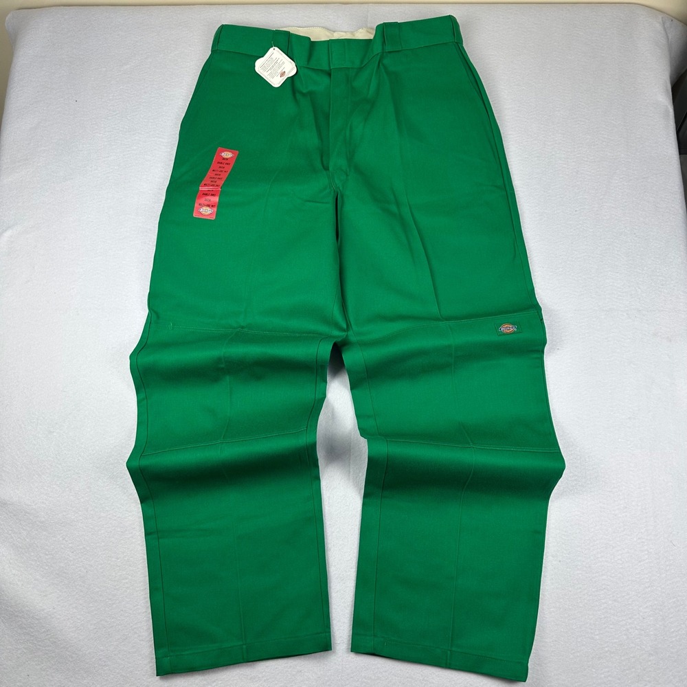 Dickies Double Knee Work Pant Green Loose Fit 38x34